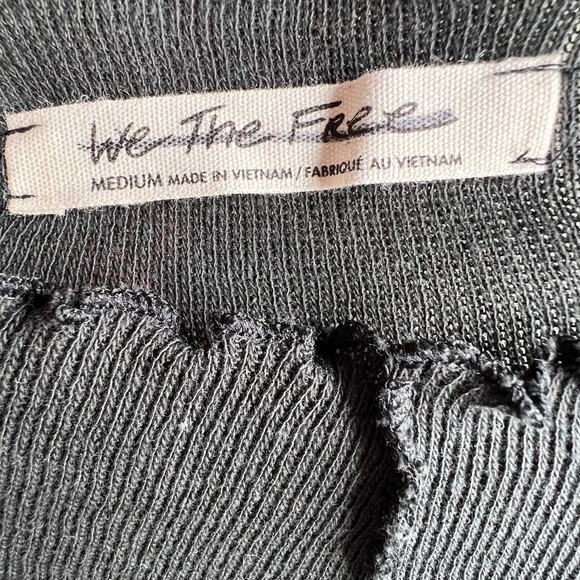 - Free People Full Swing Tunic Top Dark Gray washed Black NWOT - Picture 4 of 8